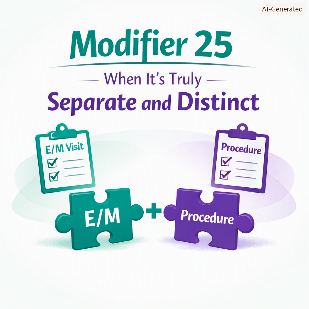 Modifier 25: When It’s Truly Separate and Distinct