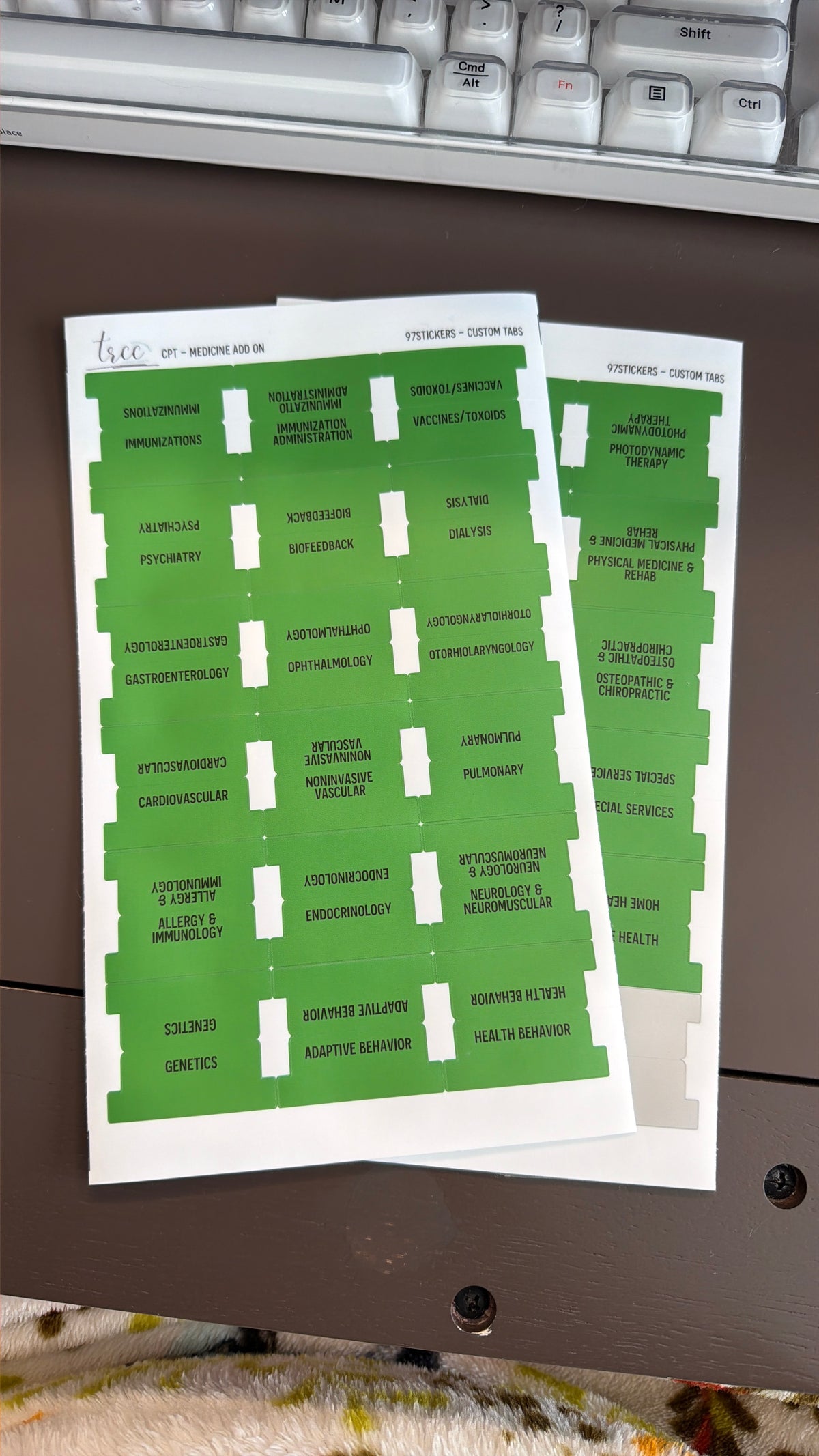 CPT® Medicine Add-on TRCC Tabbing System