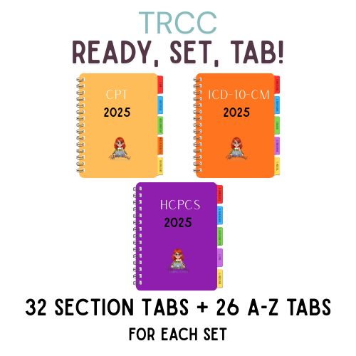 2025 Book Prep + All Books (ICD-10-CM, CPT®, HCPCS) TRCC Tabbing System