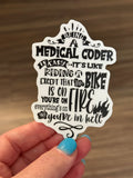 "Riding a Bike" Sticker