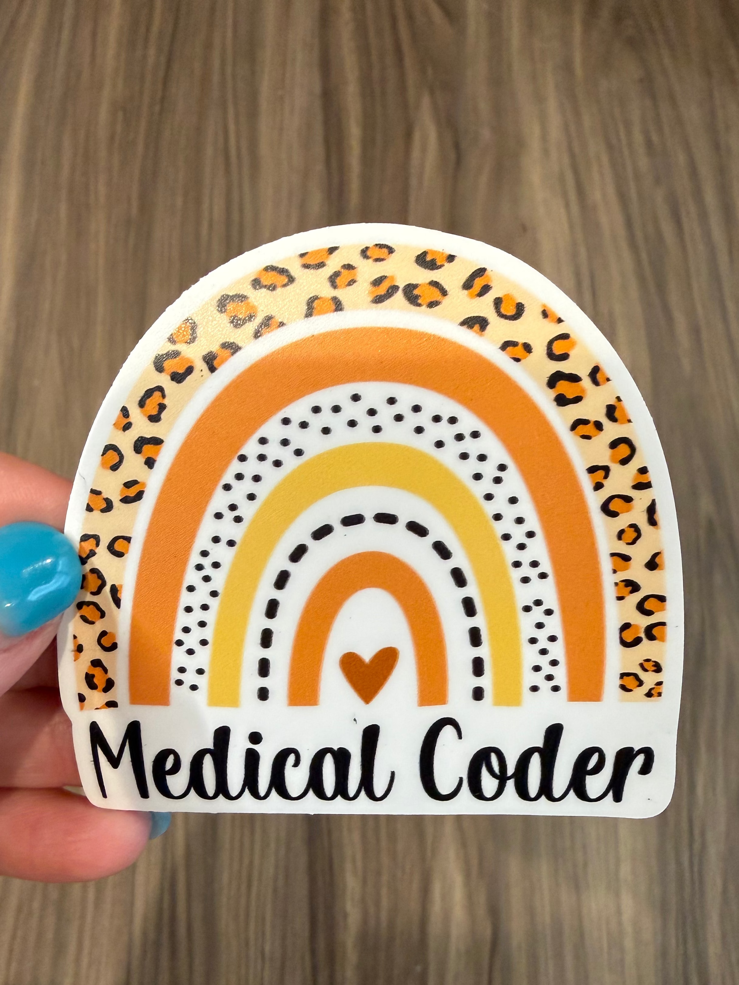 "Medical Coder" Rainbow Sticker